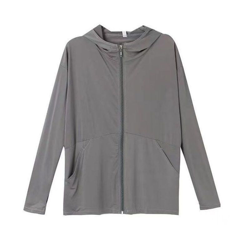 Women's Slim-Fit Fleece Hoodie Sports Fitness Cardigan Slimming Jacket Dopamine Korean Style Top Zipper Versatile Trendy