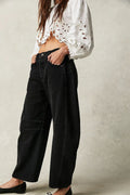 Independent station 2024 cross-border ebay Europe and the United States spring casual loose waist tube ladies jeans 16848
