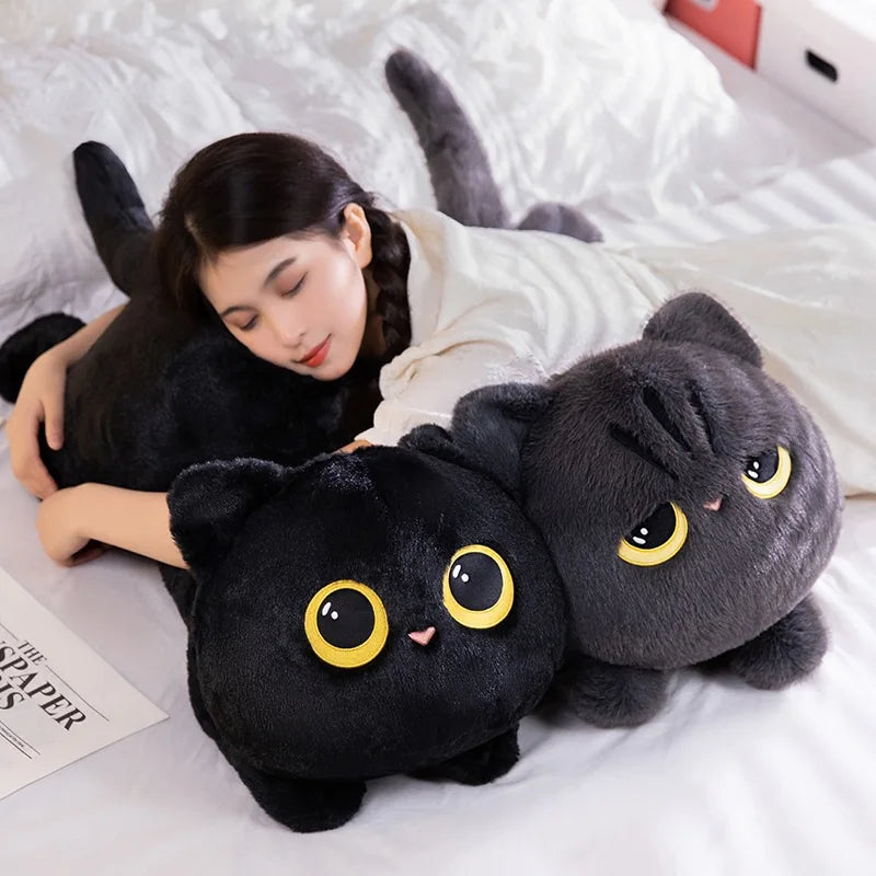New cute plush toy for cats - adorable cat-shaped pillow, bed hugger, sleeping blanket doll, birthday gift for girls