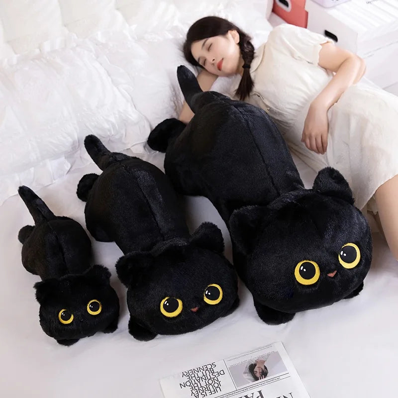 New cute plush toy for cats - adorable cat-shaped pillow, bed hugger, sleeping blanket doll, birthday gift for girls