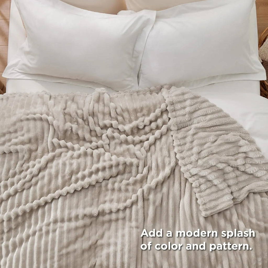 Larger Size 270*230 CM(108*92 Inch)Fleece 3S Quick Warm Blanket For Couch - Super Soft Cozy Blankets For Women, All Season Self Warm Blanket