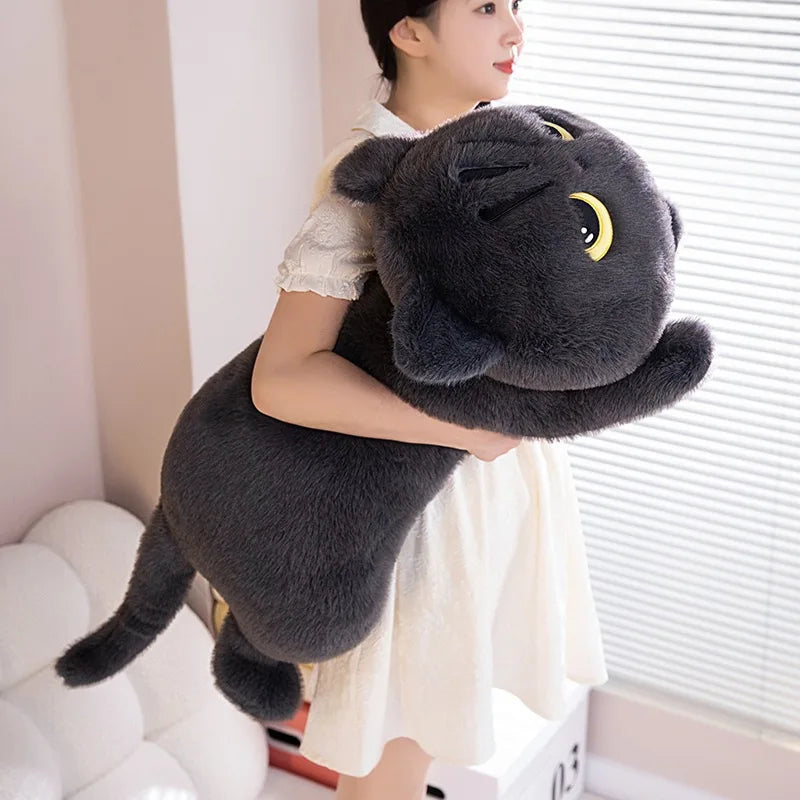 New cute plush toy for cats - adorable cat-shaped pillow, bed hugger, sleeping blanket doll, birthday gift for girls