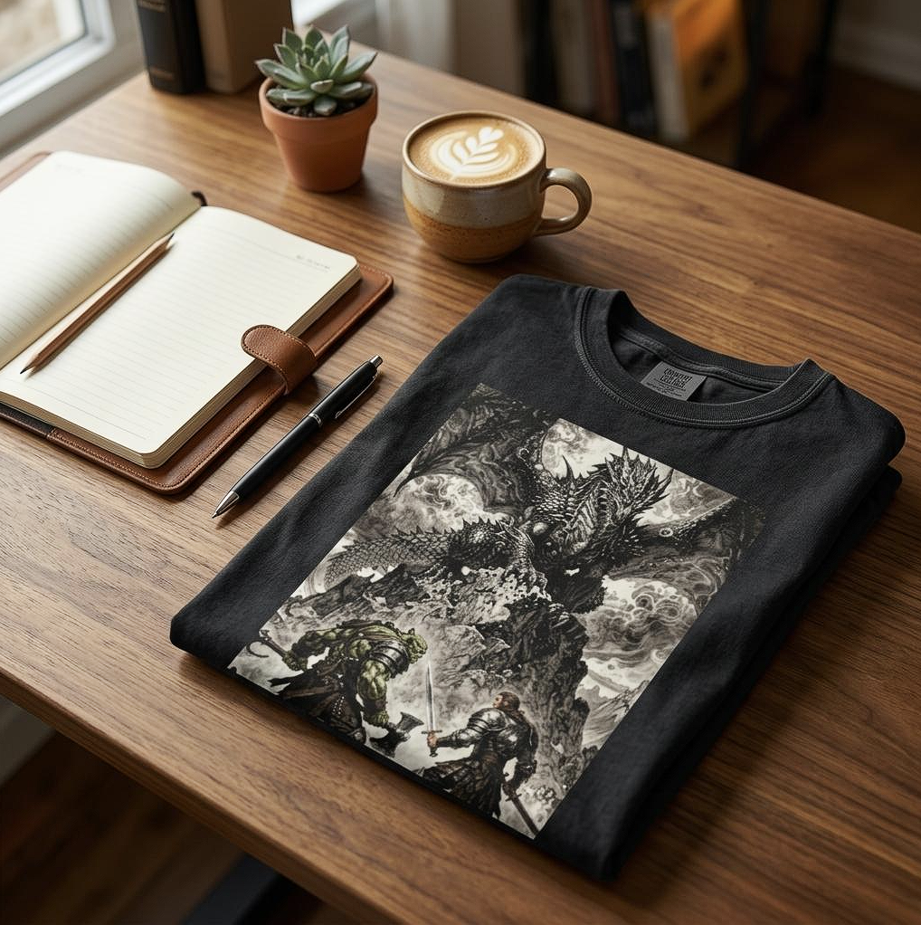 Dragon Mountain Warriors Graphic Tee | FRAYLEI
